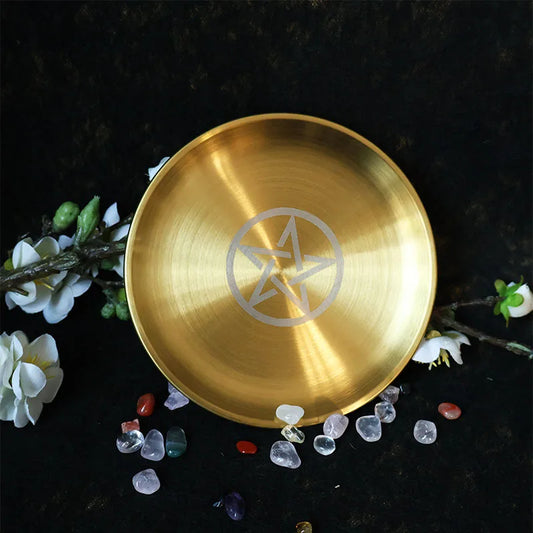 1pc Fashionable Vintage Candle Holder Tray Perfect For Home Decor Incense Burner Home Decor Accessories Witch Gift