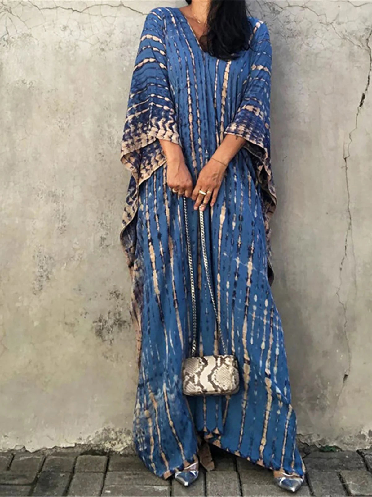 Bohemian Tie Dye Tunic Beach Cover Up