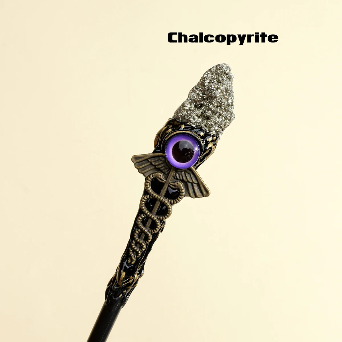 Natural Crystal Evil Eye Witch Wand