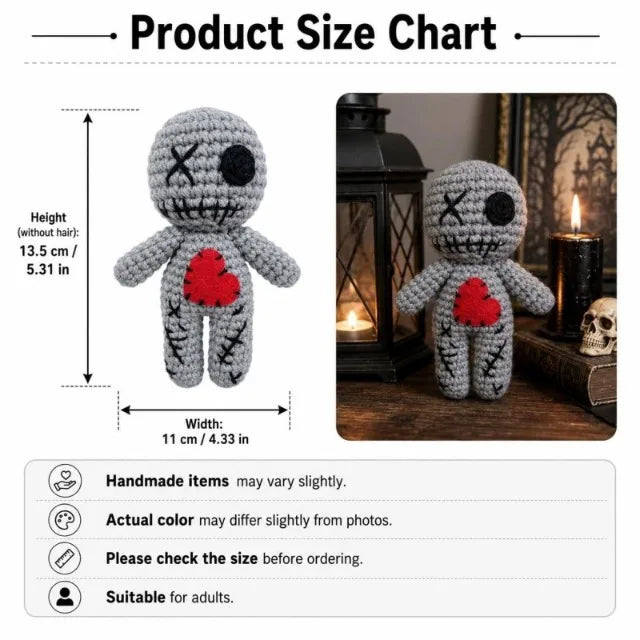 Handmade Poppet Witchcraft Crochet Doll
