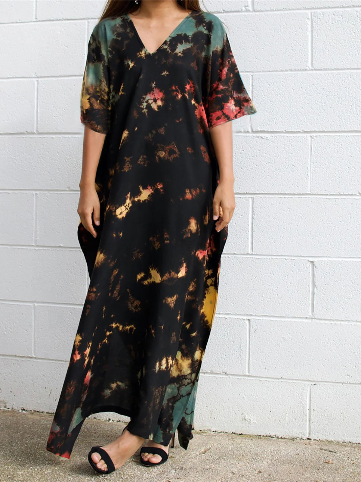 Bohemian Tie Dye Tunic Beach Cover Up