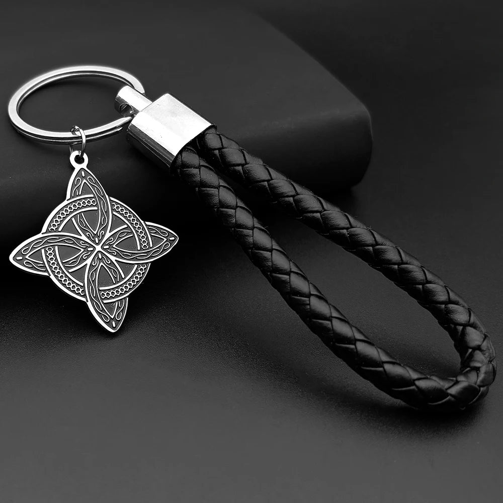 Witch Knot Keyring – Stainless Steel Slavic Protection Amulet Keychain