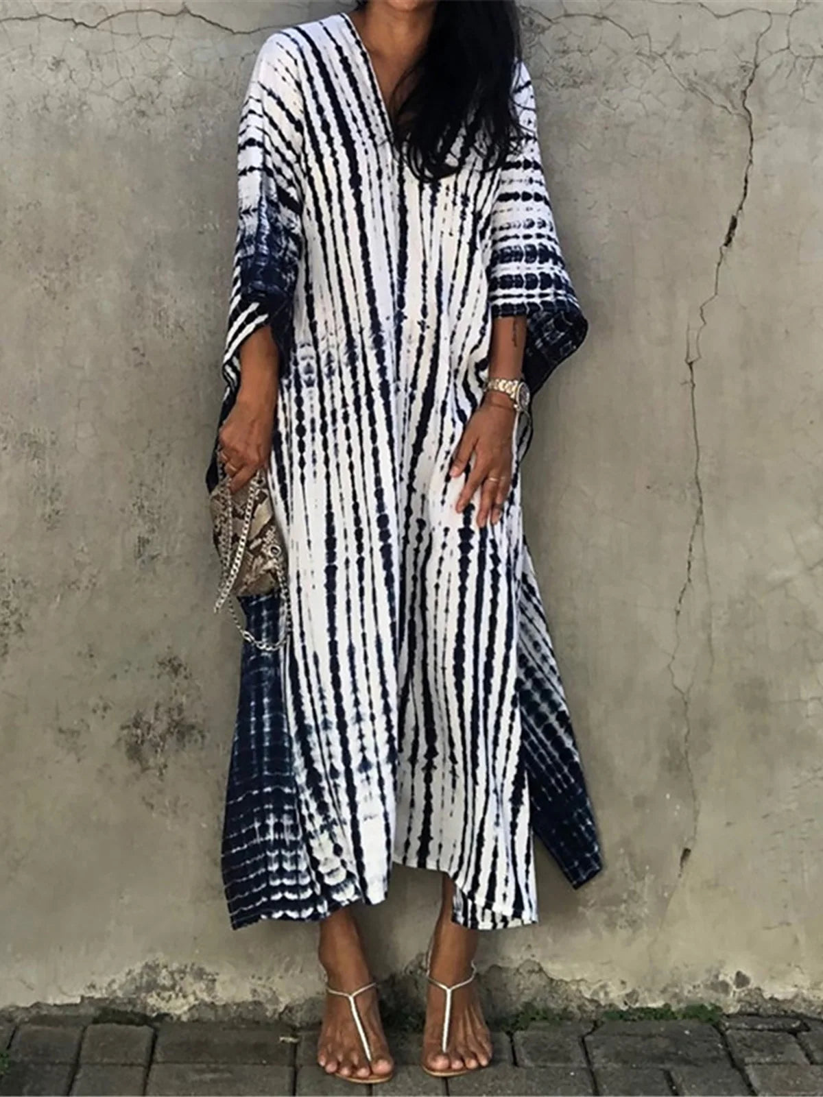 Bohemian Tie Dye Tunic Beach Cover Up