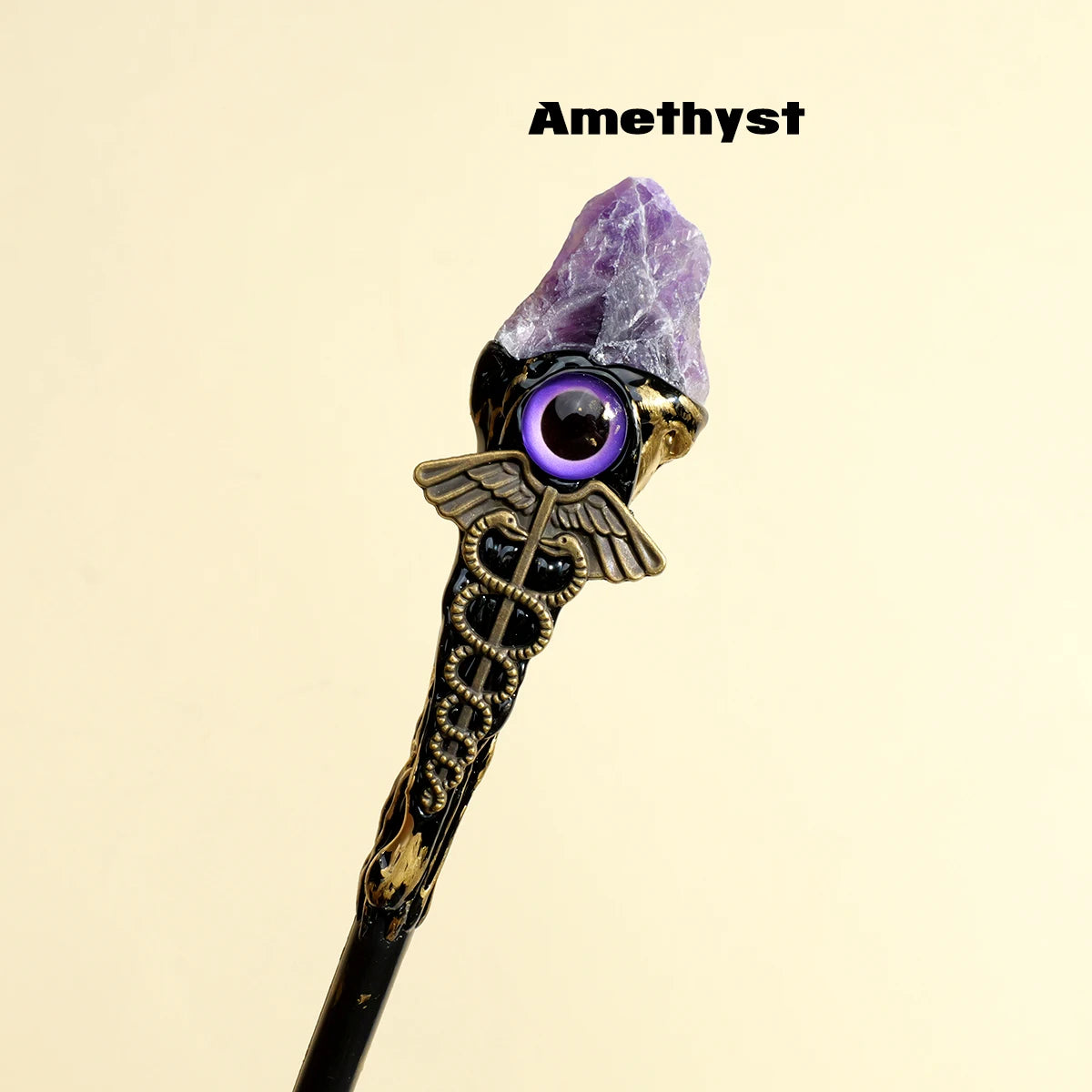 Natural Crystal Evil Eye Witch Wand