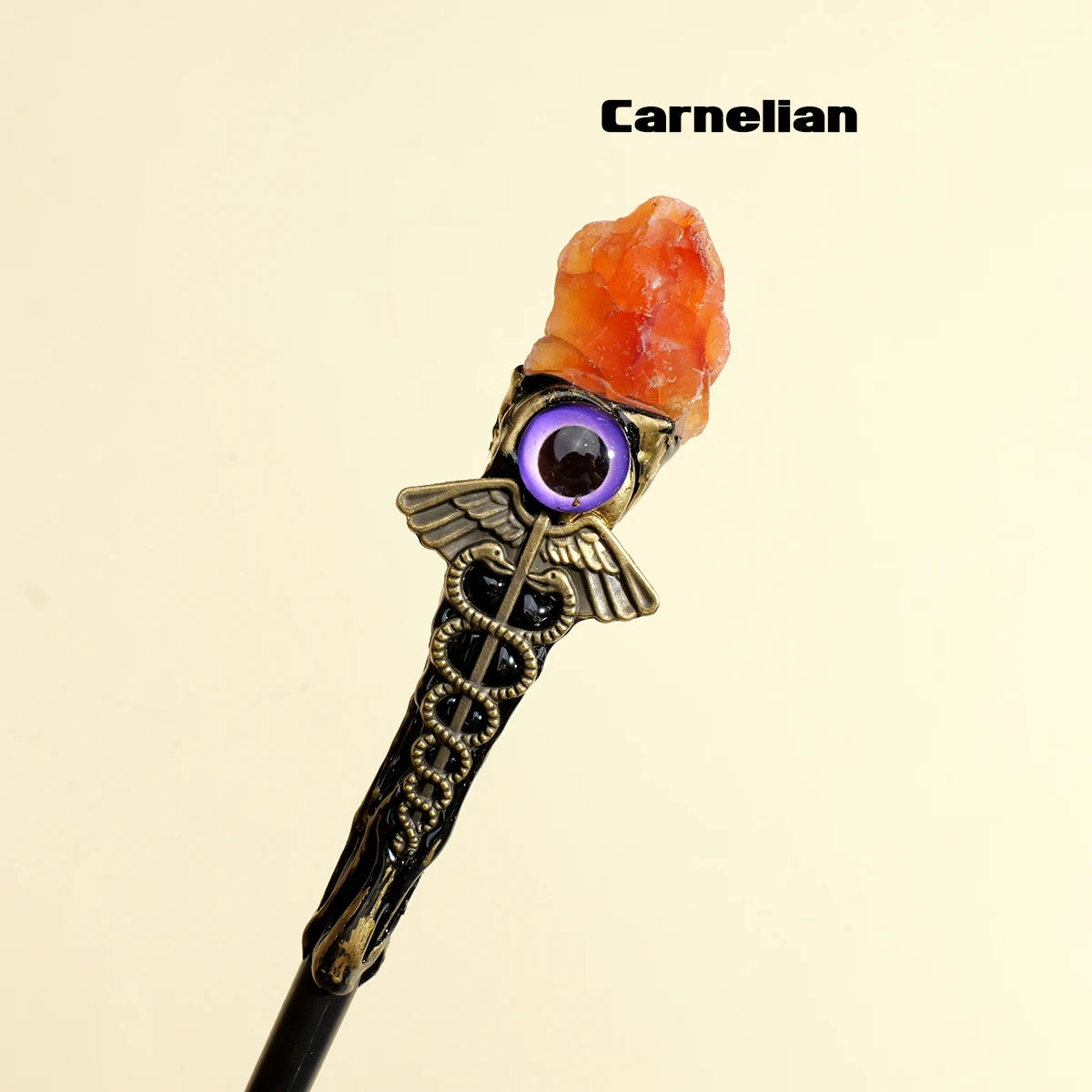 Natural Crystal Evil Eye Witch Wand