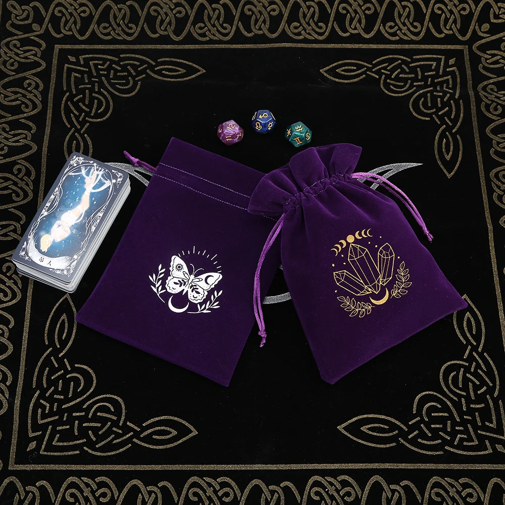 🔮 5-Piece Velvet Tarot & Witchcraft Storage Bag Set