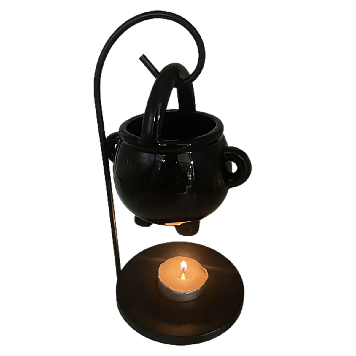 Hanging Witch Cauldron Oil Burner & Candle Holder