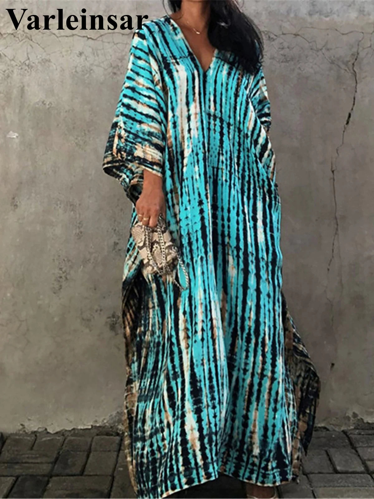 Bohemian Tie Dye Tunic Beach Cover Up