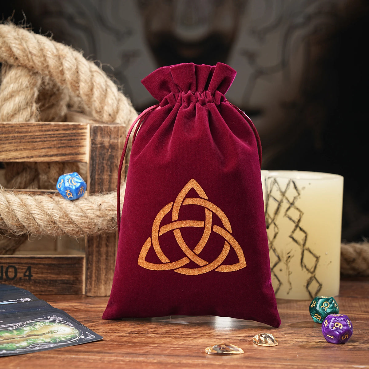 🔮 Velvet Witchcraft Tarot & Dice Storage Bag
