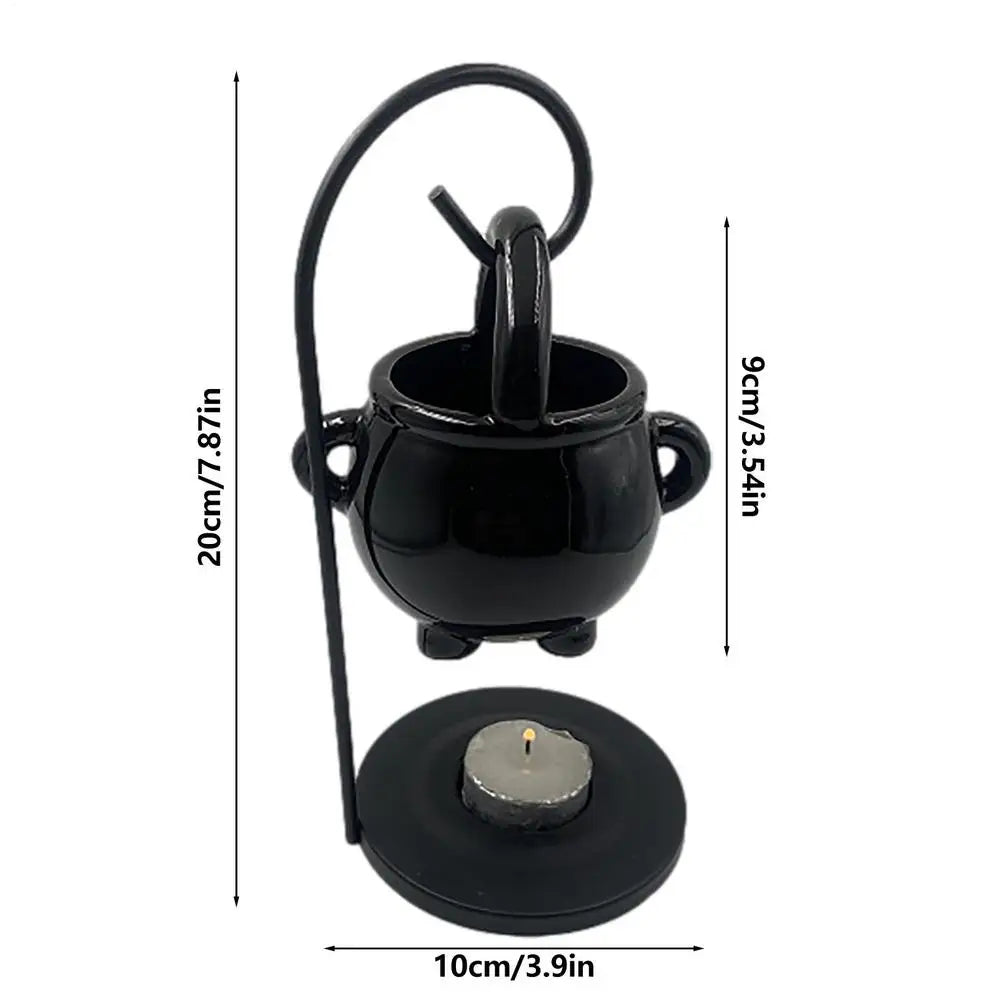 Hanging Witch Cauldron Oil Burner & Candle Holder