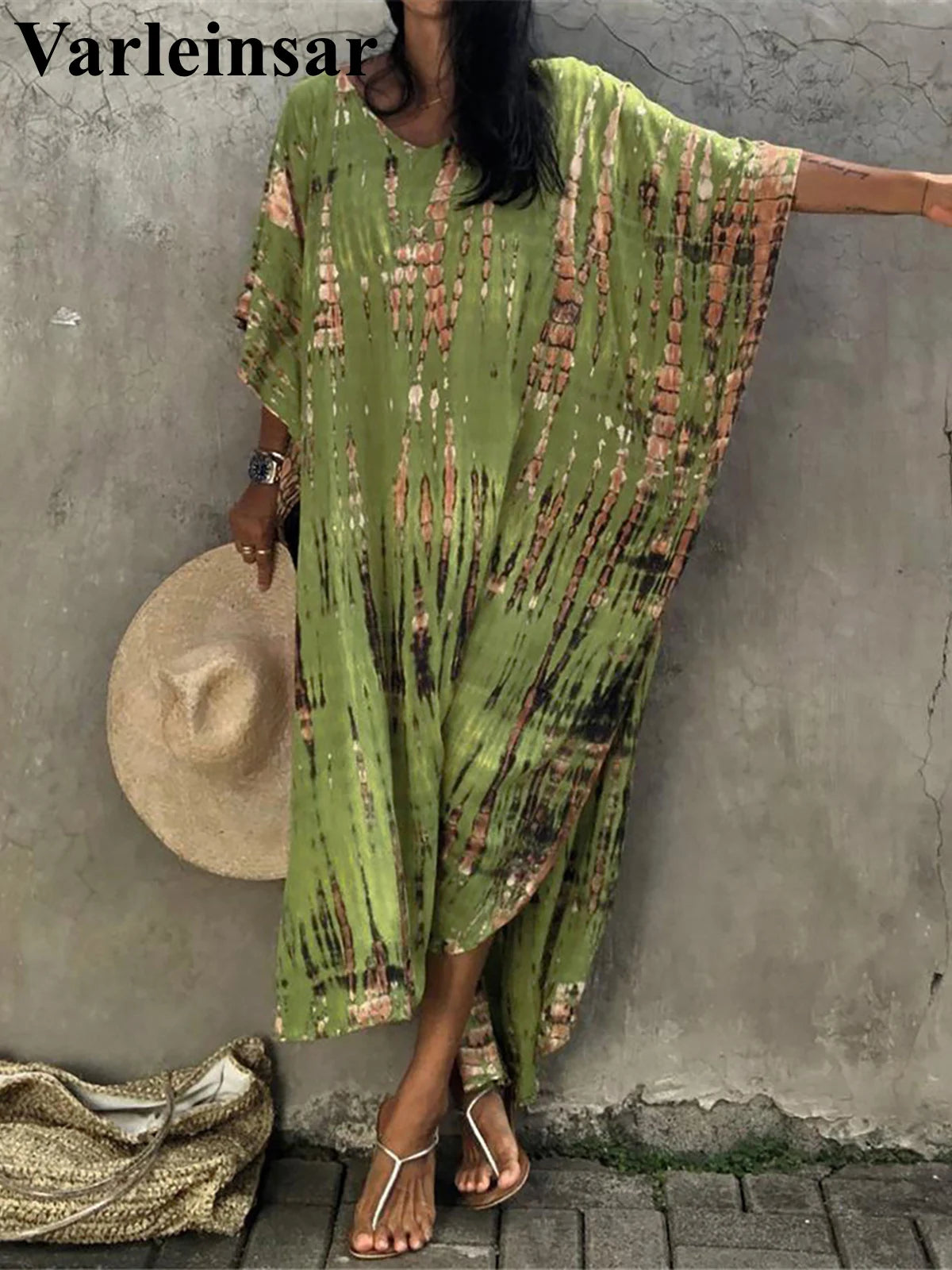 Bohemian Tie Dye Tunic Beach Cover Up