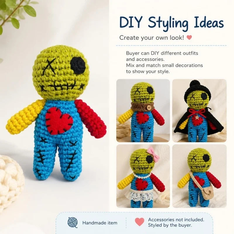 Handmade Poppet Witchcraft Crochet Doll
