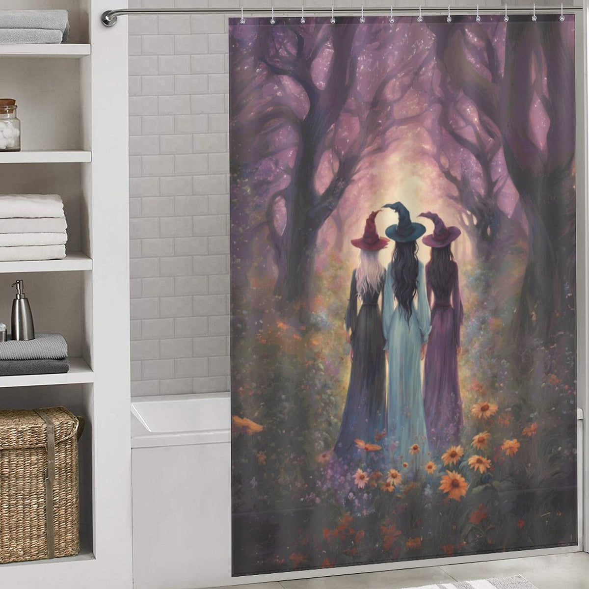 Sisterhood Witches Shower Curtain, Witch Gift Witches coven