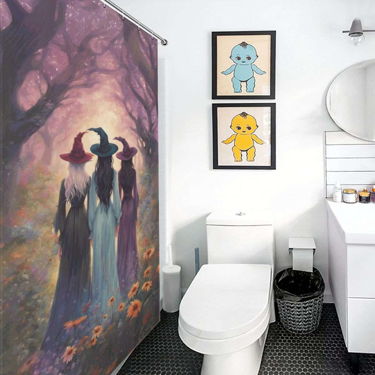 Sisterhood Witches Shower Curtain, Witch Gift Witches coven