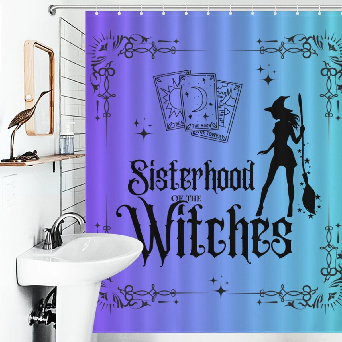 Sisterhood of the Witches Shower Curtain-Witchcore folklore merch