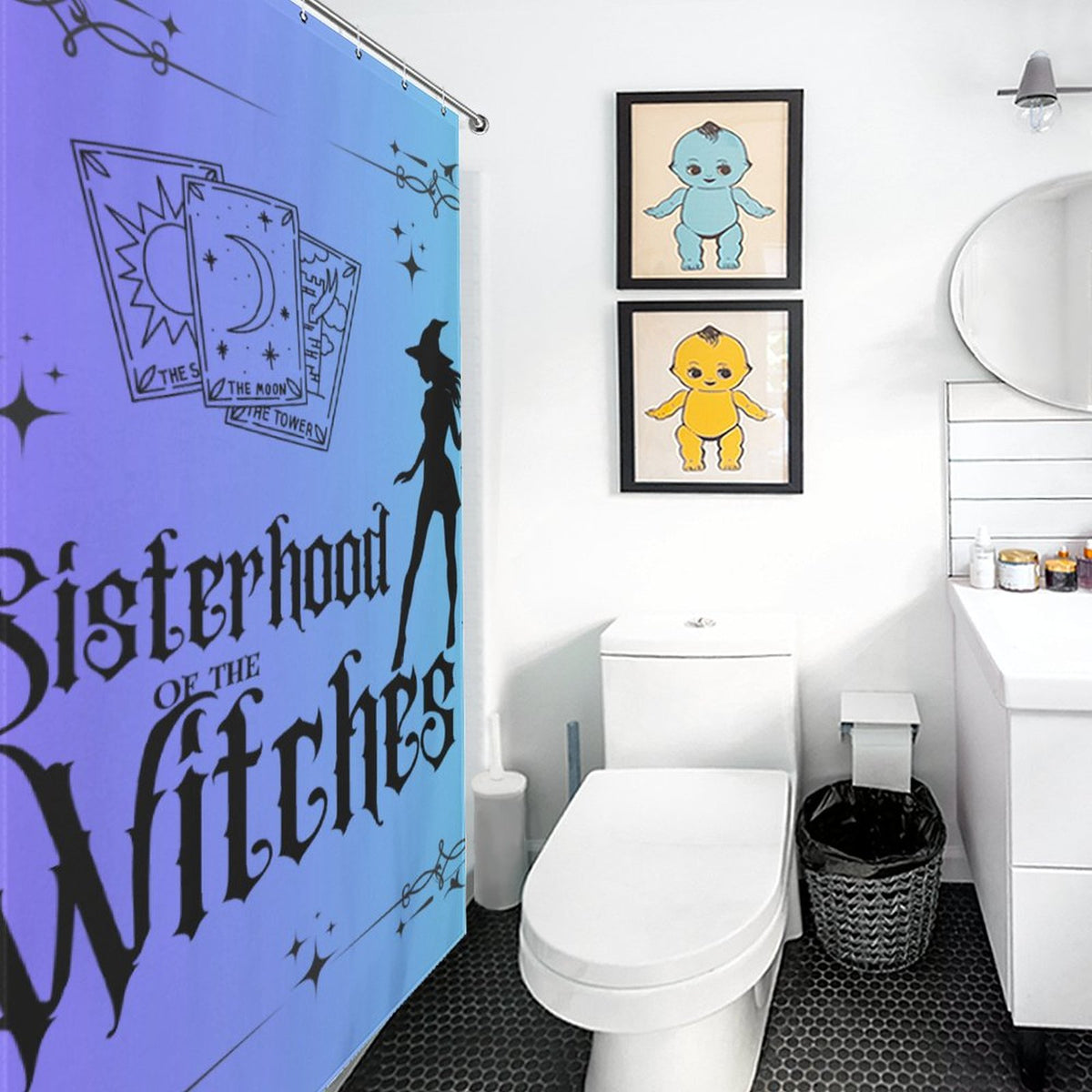 Sisterhood of the Witches Shower Curtain-Witchcore folklore merch