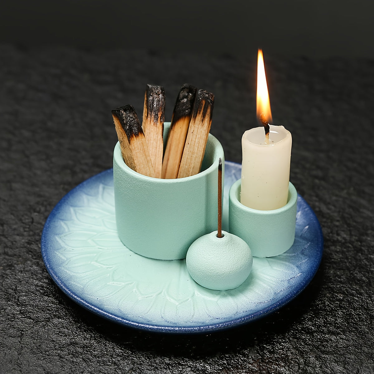 Versatile Ceramic Burner Tray - Incense, Sage & Palo Santo Holder