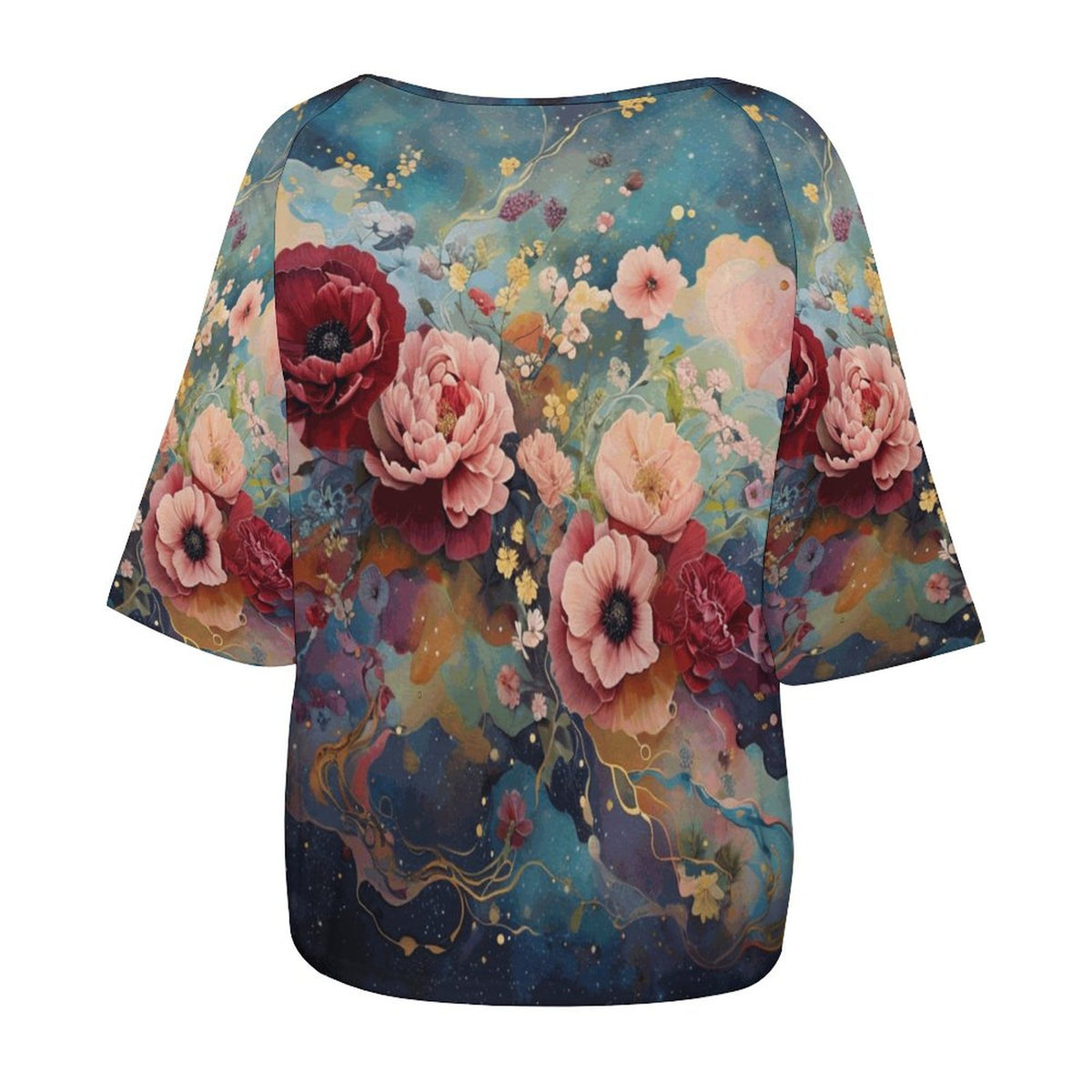 Vintage Roses Shirt, Victorian Roses Women’s Off the Shoulder Half-Sleeve T-shirt
