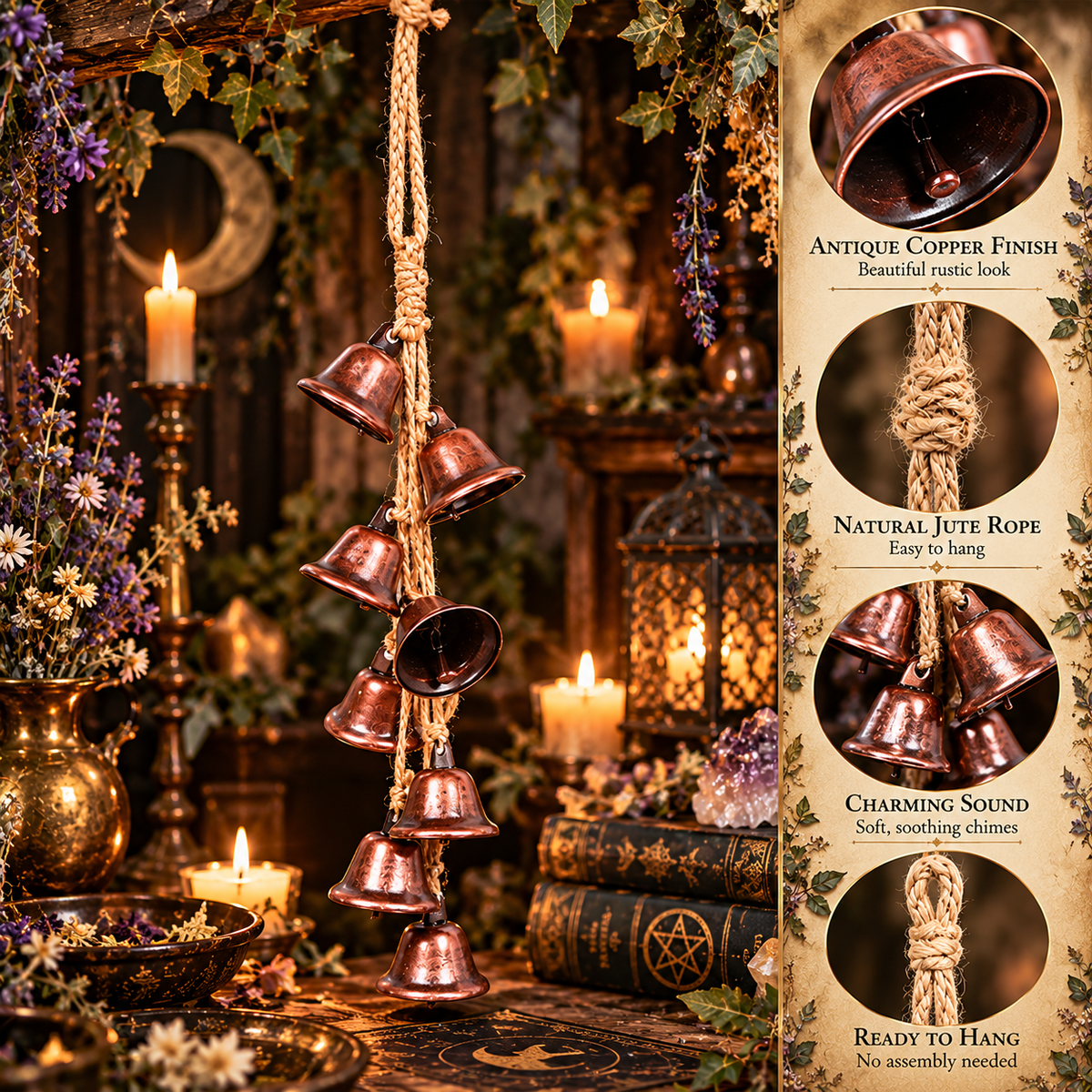 🔔 Witch Bells Protection Door Hanger 🌙