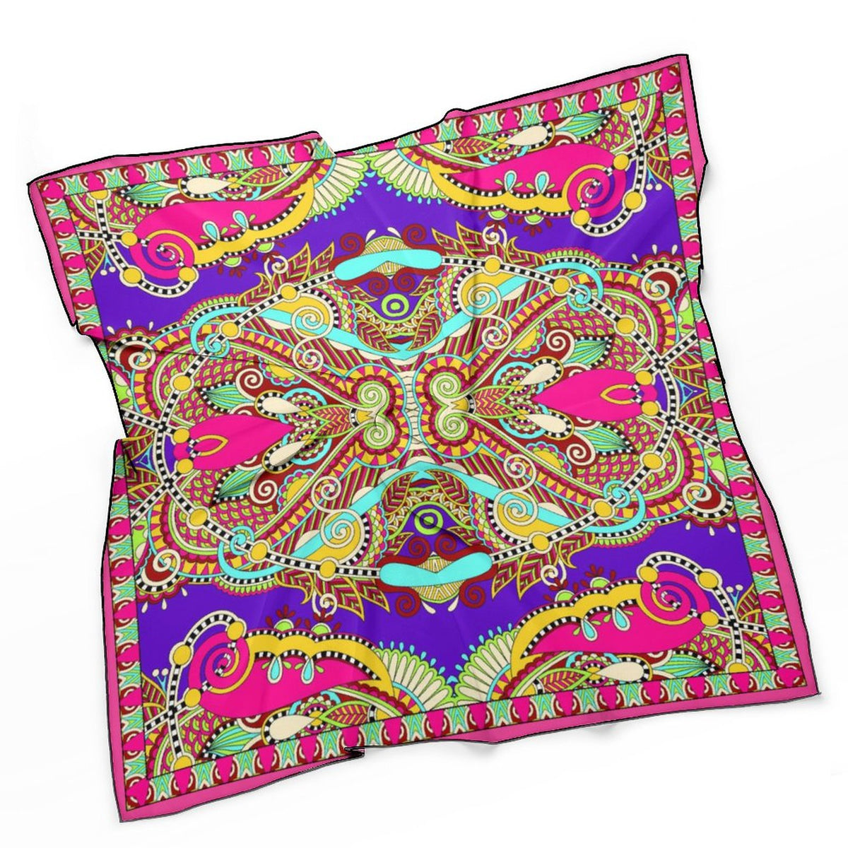 Hot Pink Women's Bohemian Scarf, a fabulous explosion of multicolored fun pattern!