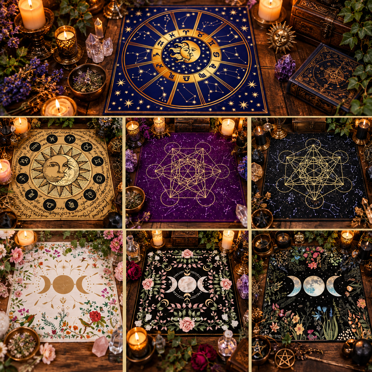 🌙 Witchy Altar & Tarot Cloth