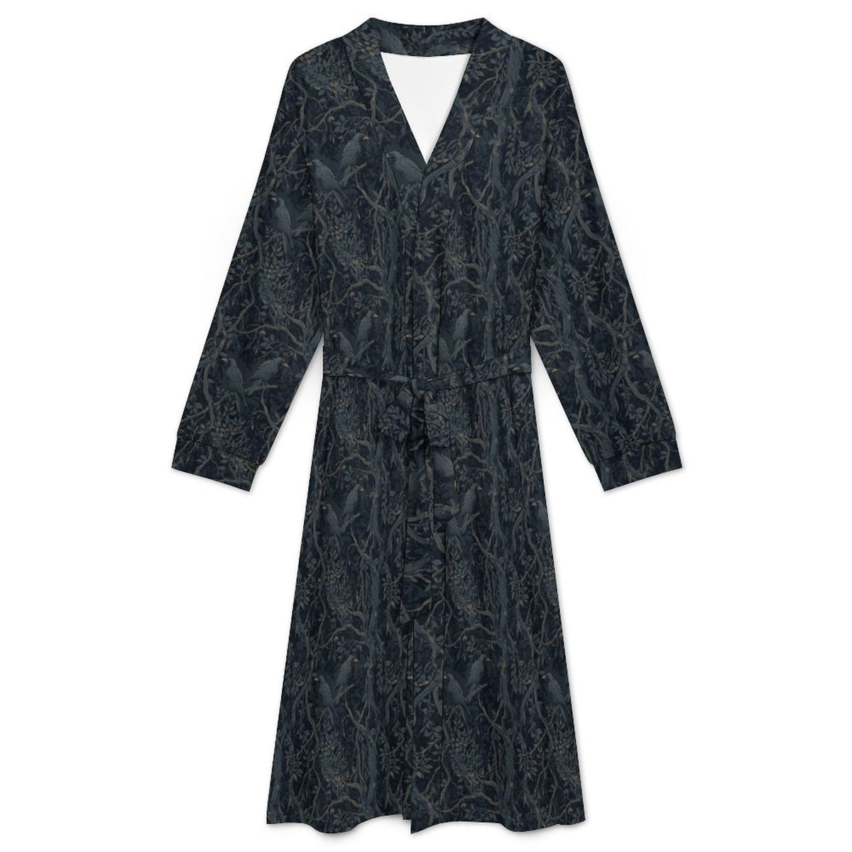 William Morris Inspired Crow Men's Adult Robe - Dark Academia Clothing