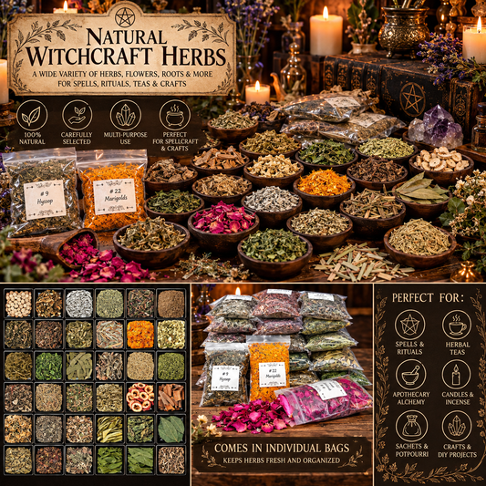 🌿 Natural Witchcraft Herbs Collection 🌙