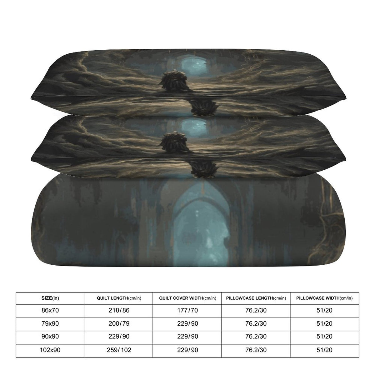 Elden Ring Warrior 3-Piece Bedding Set-King, gaming gift, Gamer merch