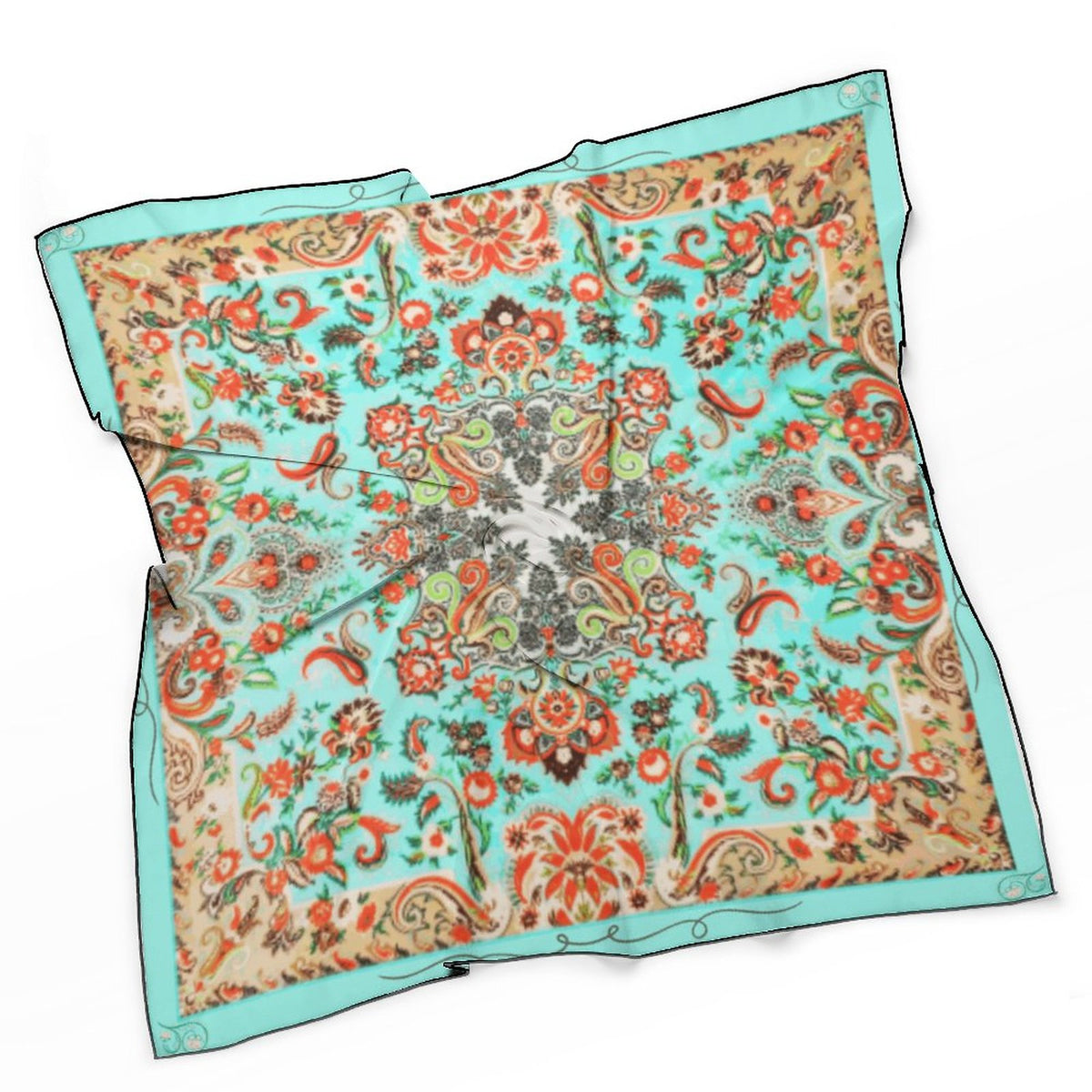 Turquoise in Paisley Scarf, a fabulous explosion of multicolored fun pattern!