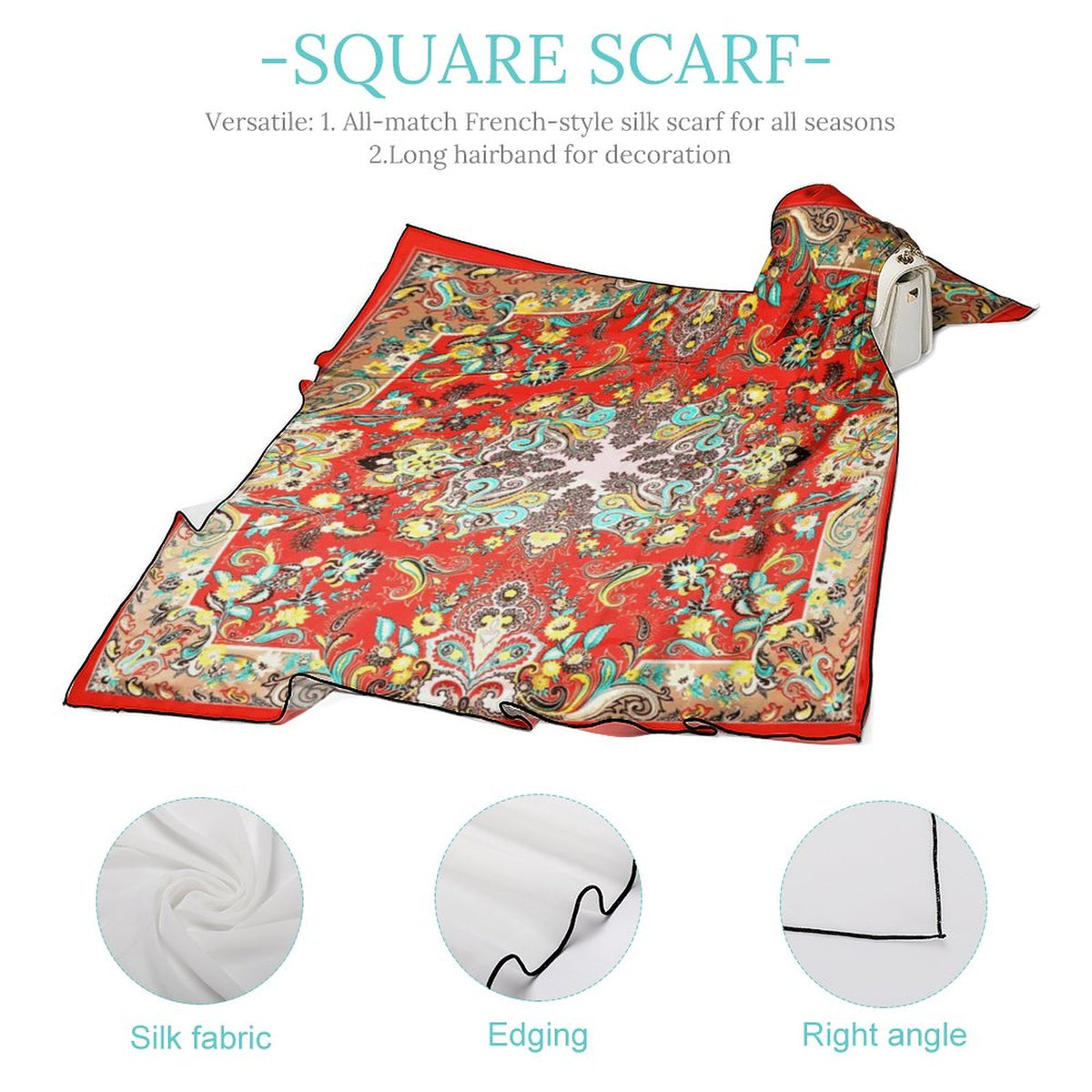 Paisley in Red Women's Scarf, a fabulous explosion of multicolored fun pattern!