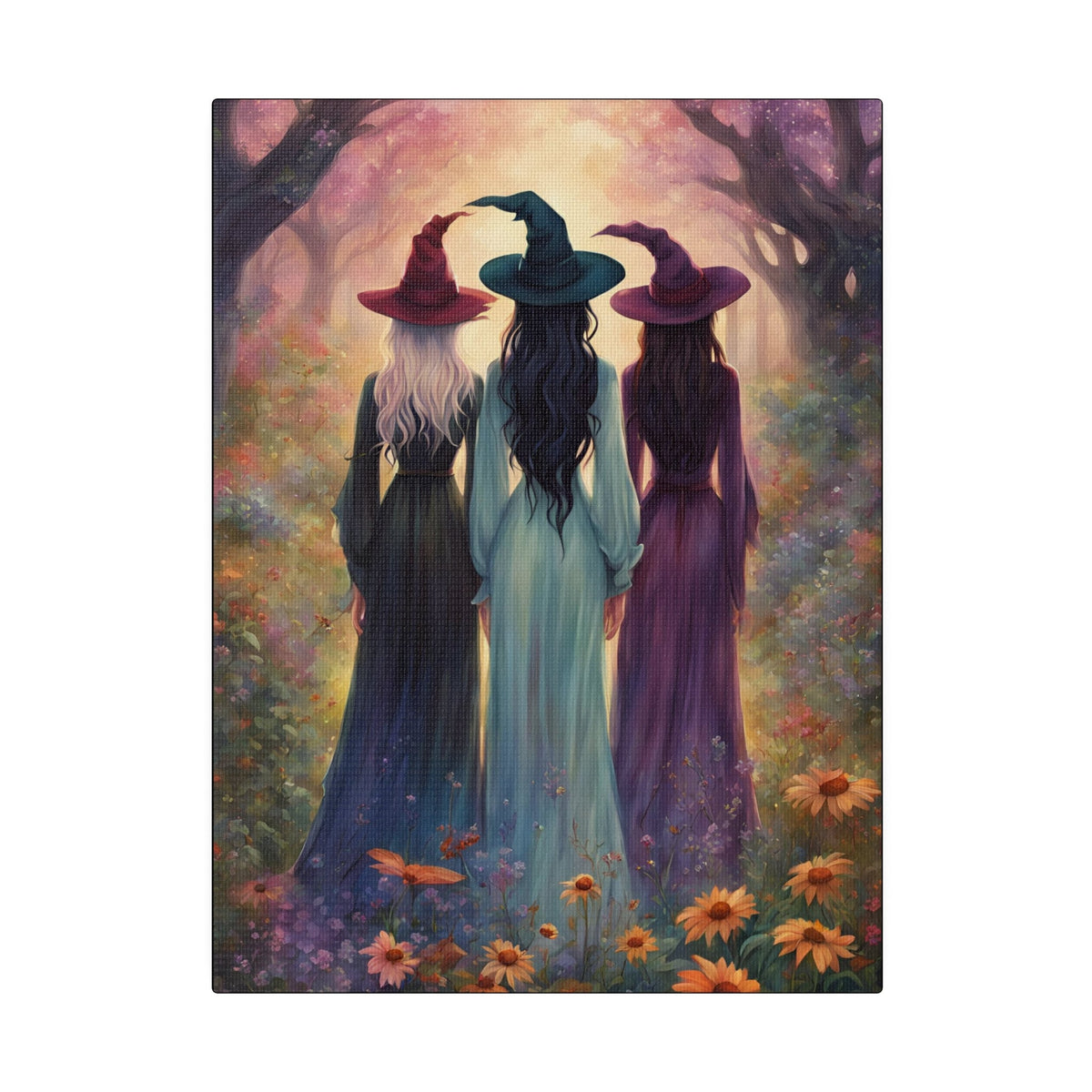 Mystical Witch Sisters Art Print: Summer Solstice Coven (Digital Download)
