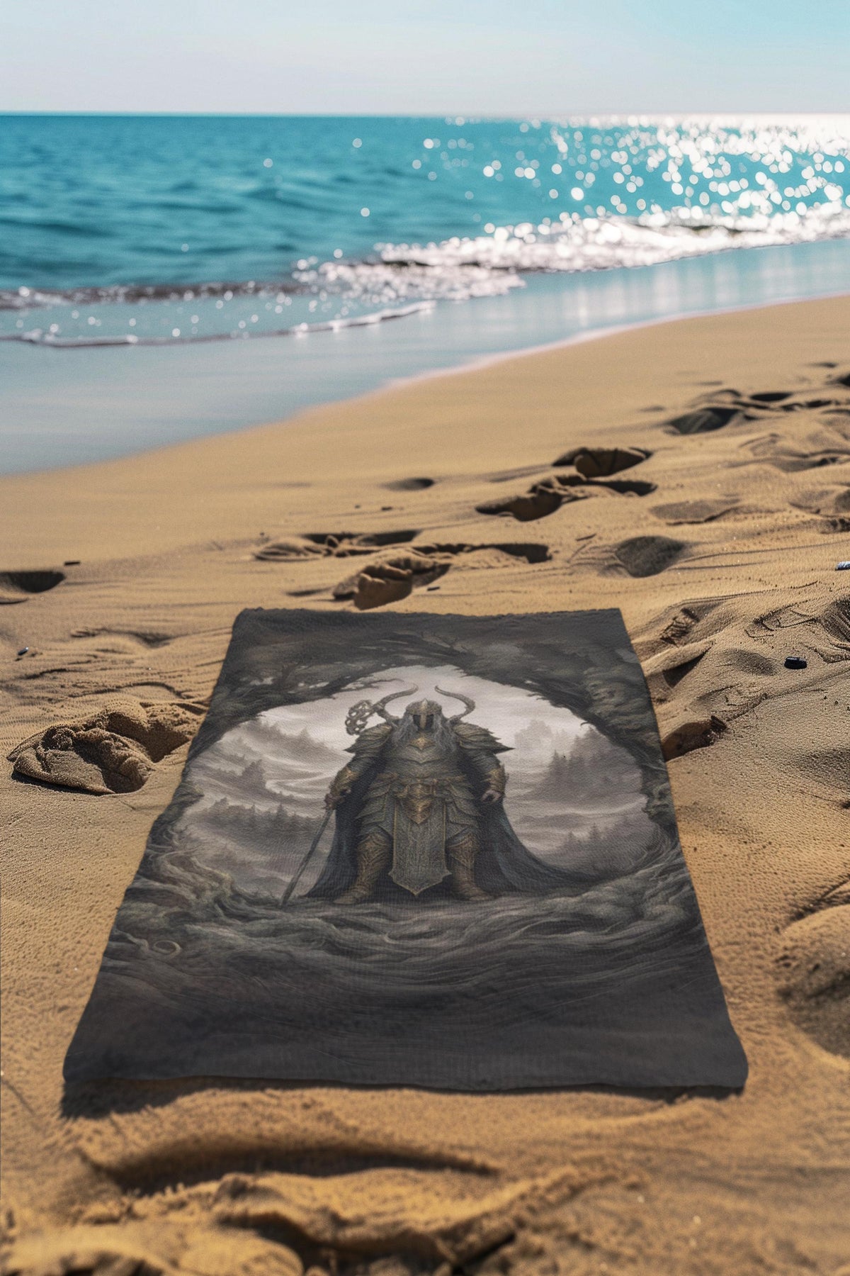 Elden Ring Warrior King Bath Towel: Dark Souls Gamer Merch (70x140)