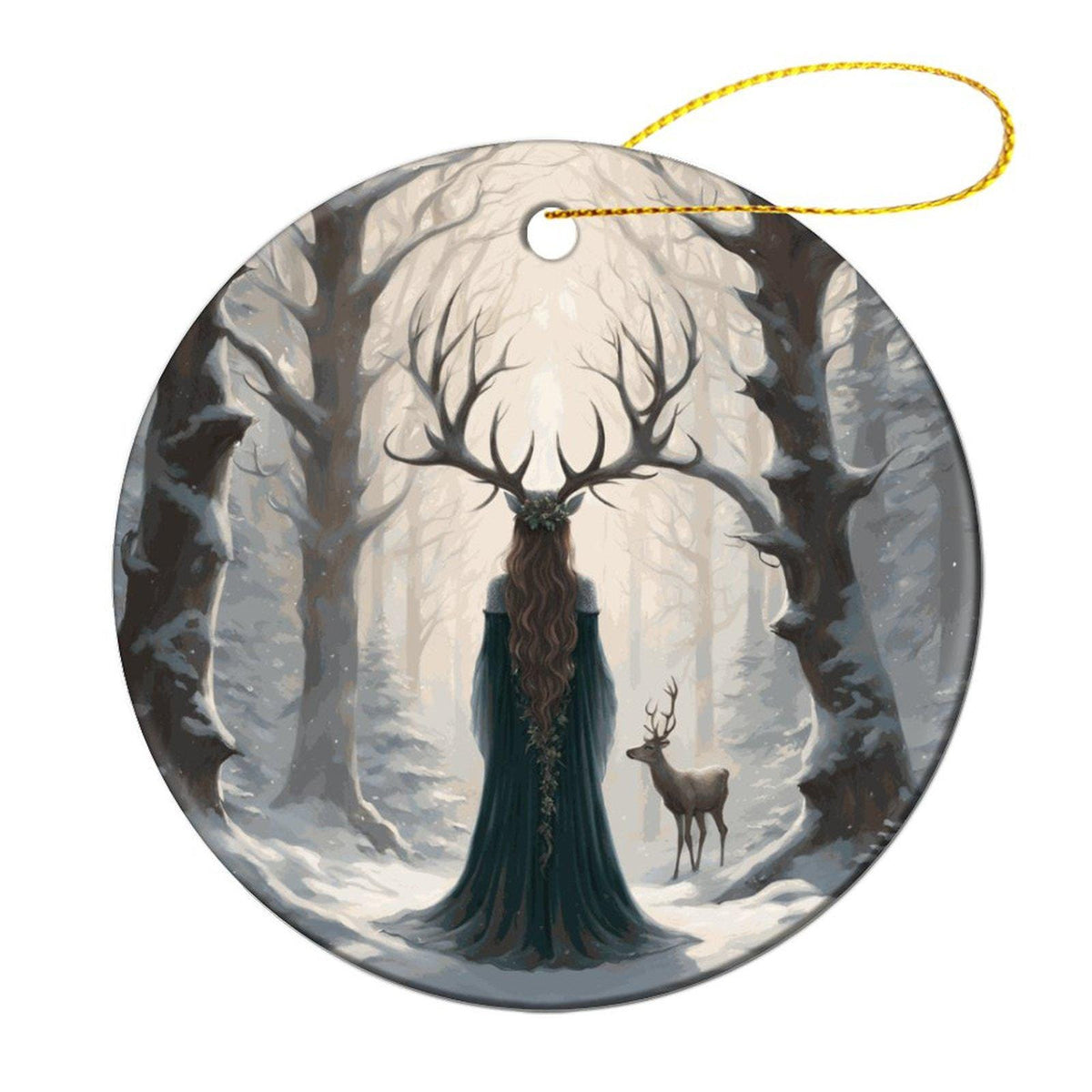 Witchy Gift Idea for Coworker Yuletide Pagan Ornament for Winter Solstice Decor Idea Gift for Mom Bestie Cottagecore Holiday Christmas Decor
