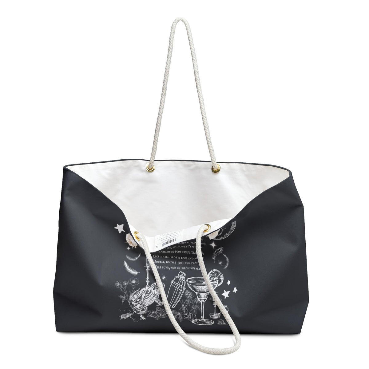 Midnight Margaritas Weekender Tote: Witchy Bohemian Overnight Bag
