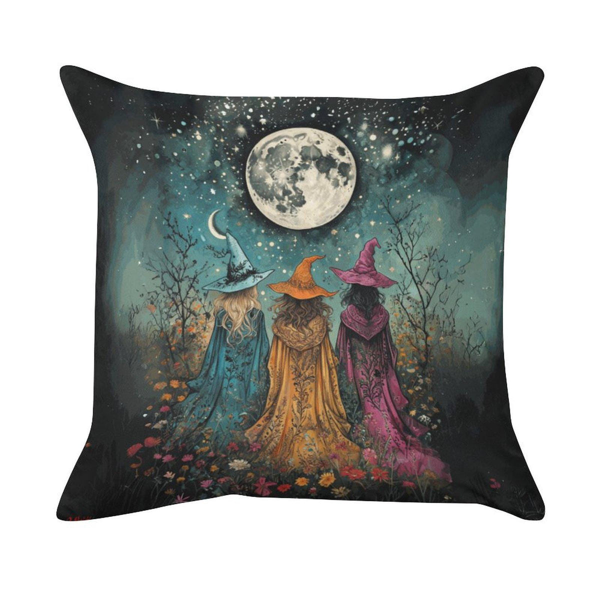 Fall Host Gift Idea Whimsigoth Decor for the Season Witches Velvet Pillowcase Witchcore Decor dark academia witchy vibes halloween Throw