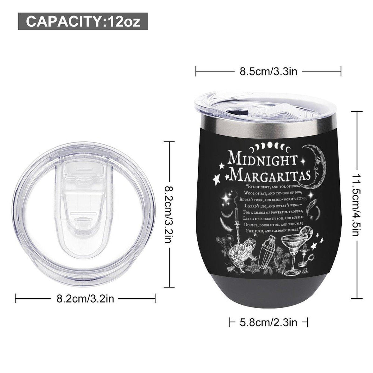 Practical Magic Midnight Margaritas Witchy Gift Cute Halloween Witchy Travel Mug Witchy Stuff Witches Brew Halloween Gift Tumbler with Lid