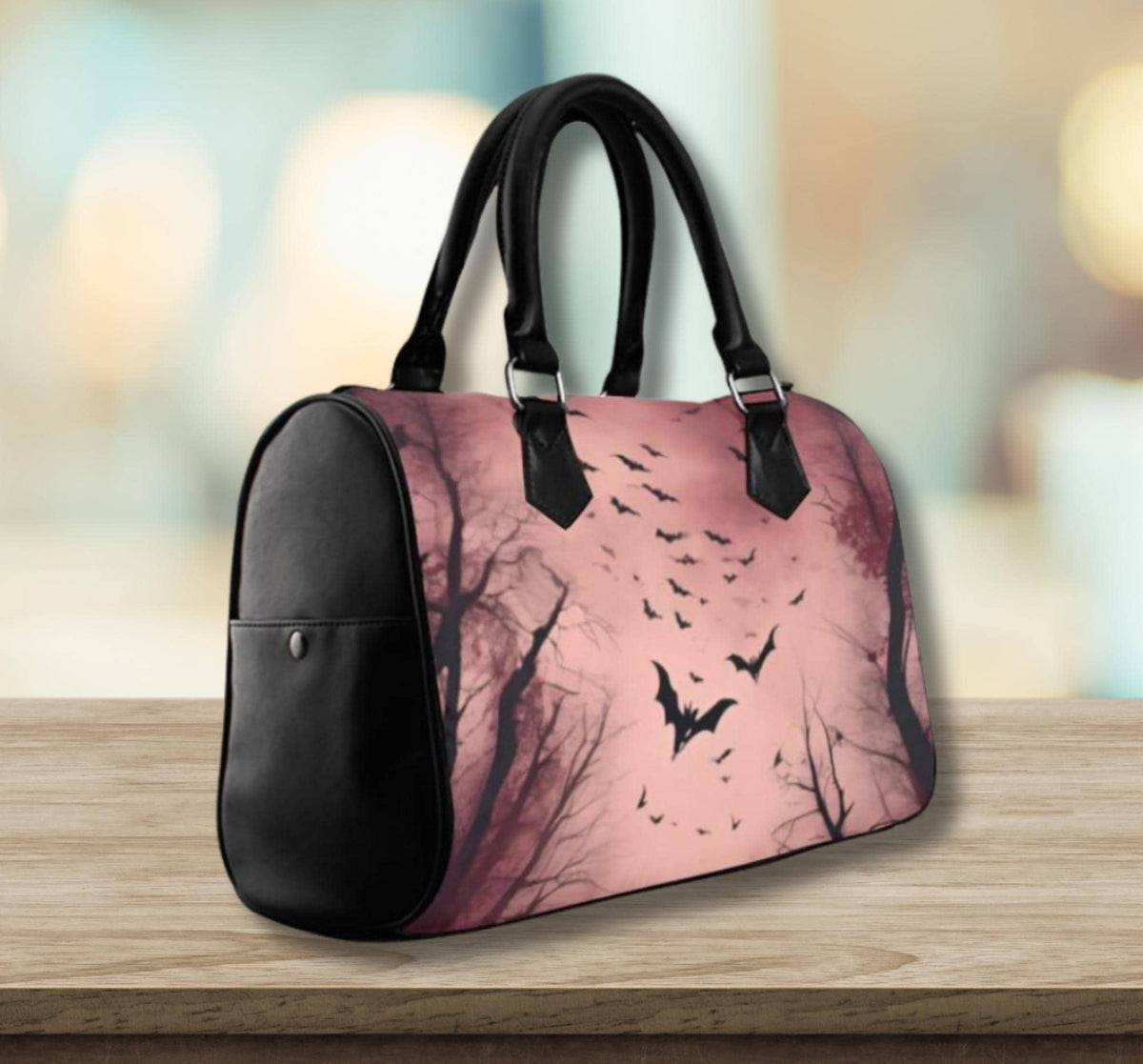 Dracula Bat Purse: Dark Academia Barrel Bag