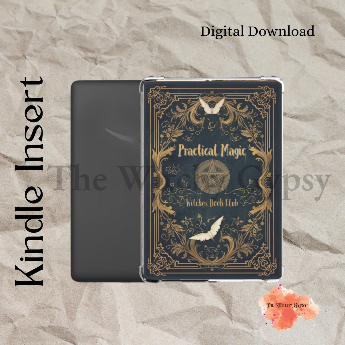 Practical Magic Witches Book Club Kindle Insert: Alice Hoffman Booknook Reversible E-Reader Kindle Case Insert Gift for Teenage Girls