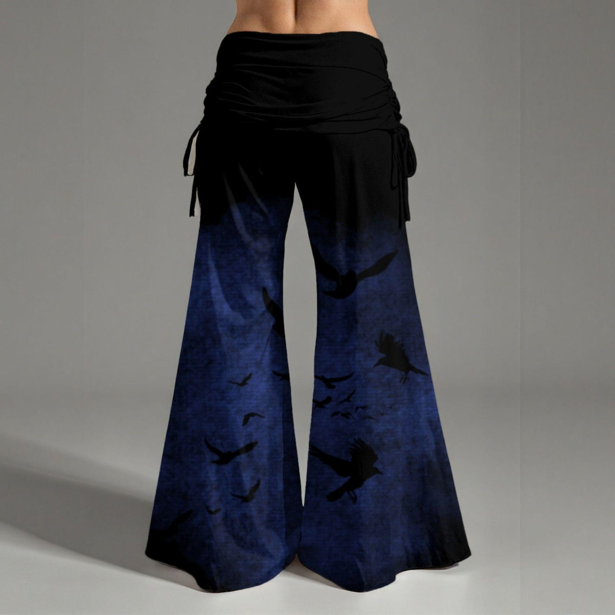Witchy Gothic Raven Edgar Allan Poe Corporate Goth Jumpsuit Blue Murder of Crows Palazzo Pants Halter Dress Crow Tank Top Grunge Clothing