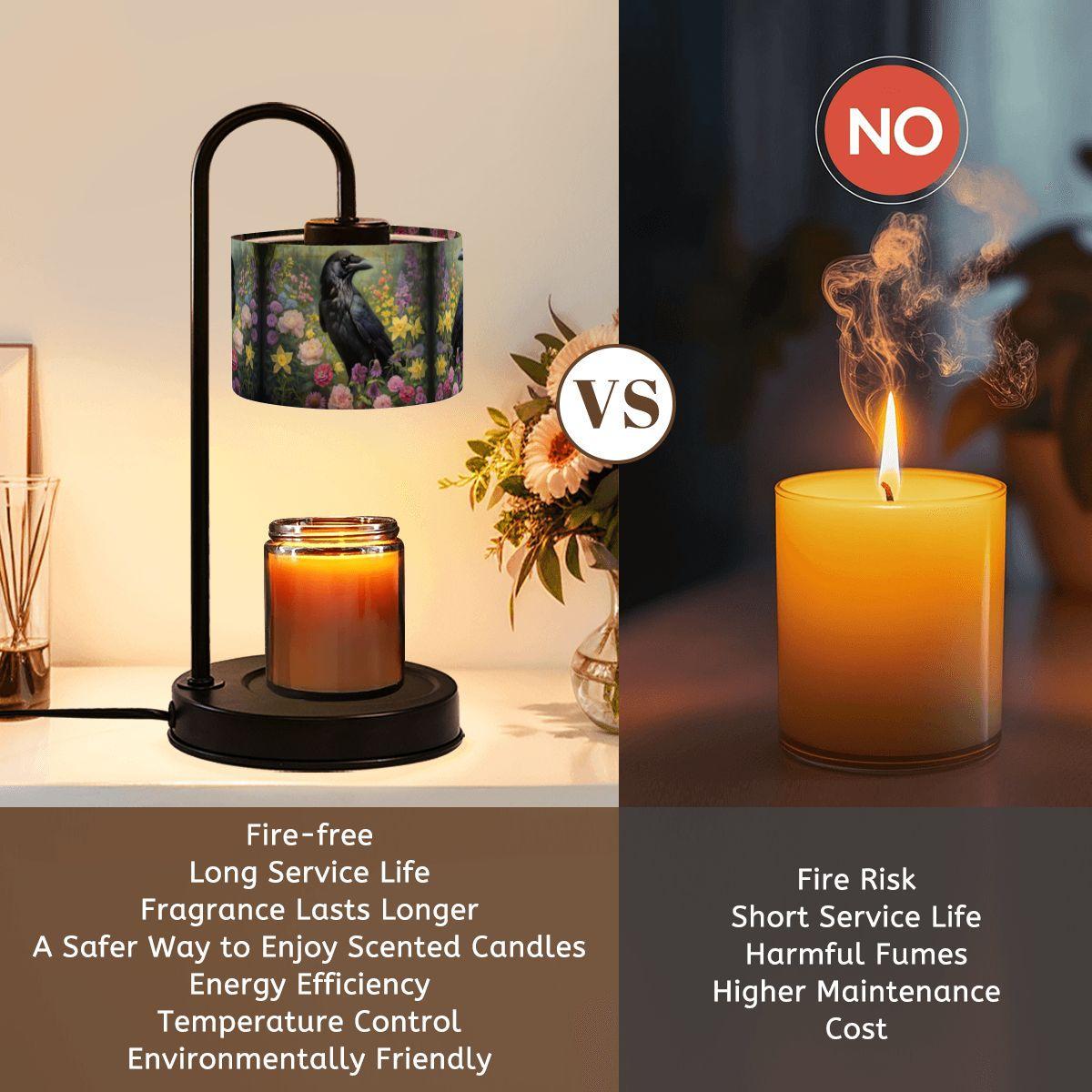 Cottagecore Crow Candle Warmer Lamp Gift for Christmas Dark Academia Decor for Crow Lover fall host gift for Halloween Witch Gift for Bestie