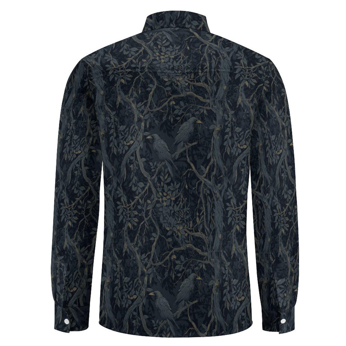 Dark Romance Shirt for Boyfriend William Morris Crow Faux Linen Mens Oxford Dark Academia Vest and Grandpa Sweater Goth Clothing for Grandpa