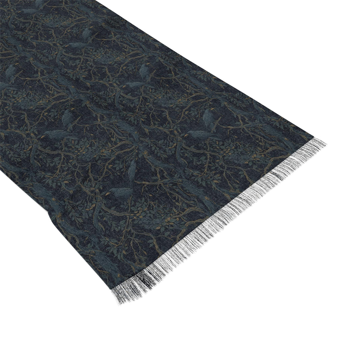 Fall Fashion Gift for Him William Morris Inspired Lightweight Dark Academia Shawl Crow Wrap Men & Women Designer Scarf Fashion Accessory
