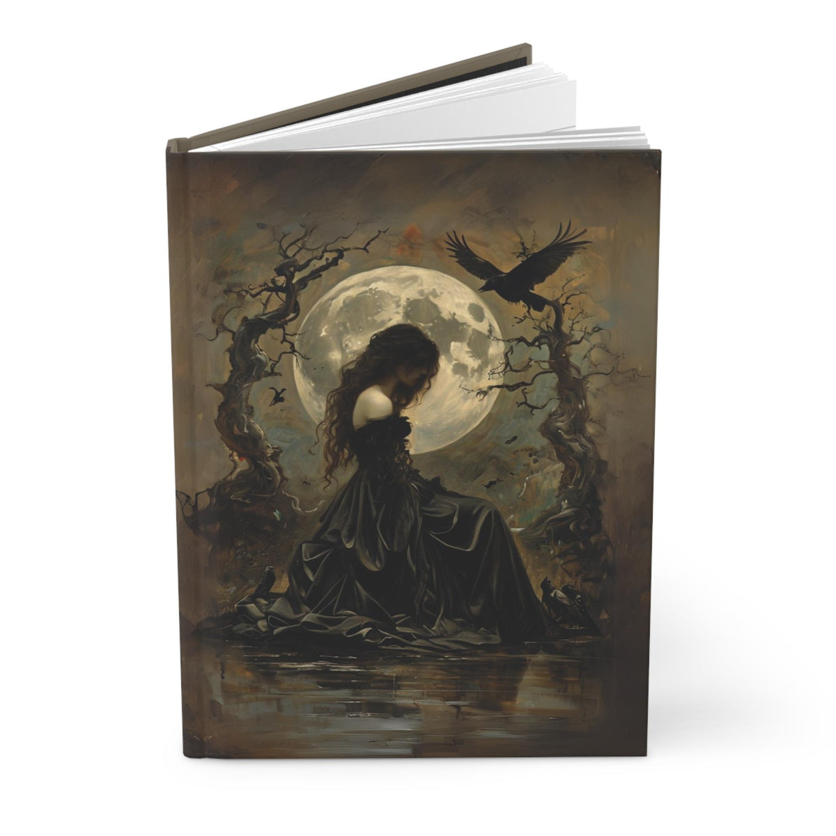 Gothic Writer Notebook Witch Gift Idea for Bestie Vintage Diary for Mythology Enthusiast Celtic Goddess Dark Aesthetic Elegant Notebook