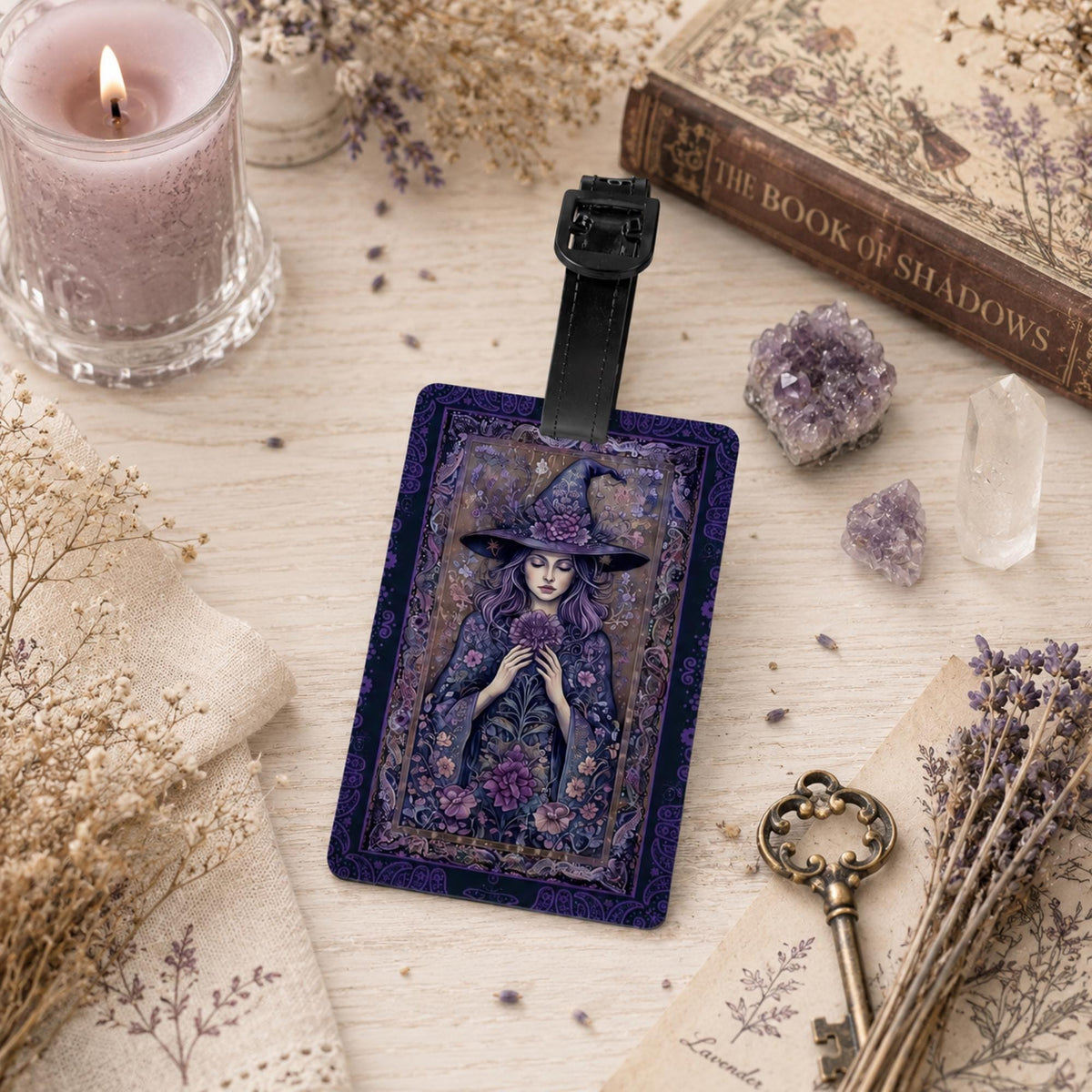 Witchcore Luggage Mystic Travel Decor Bohemian Witch Suitcase Tag Fantasy Occult Accessories Travel Suitcase Decoration Luggage Pagan Gift