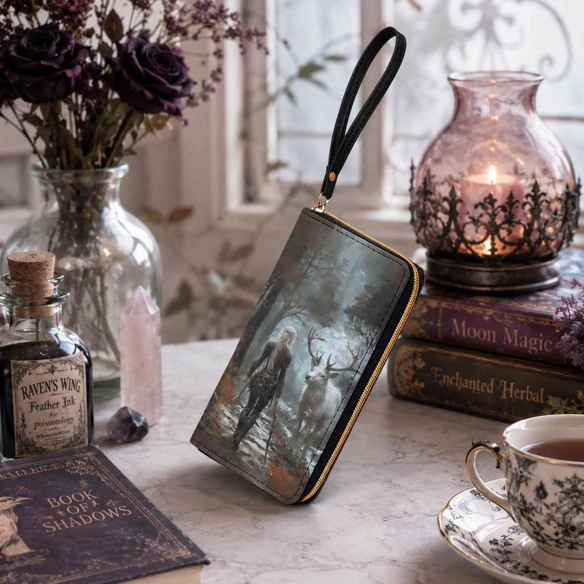 Romantasy Throne of Glass Gift for Booktok Enthusiast Sarah J Maas Manon Blackbeak Fantasy Wallet Wristlet ACOTAR Bookish Gift Fourth Wing