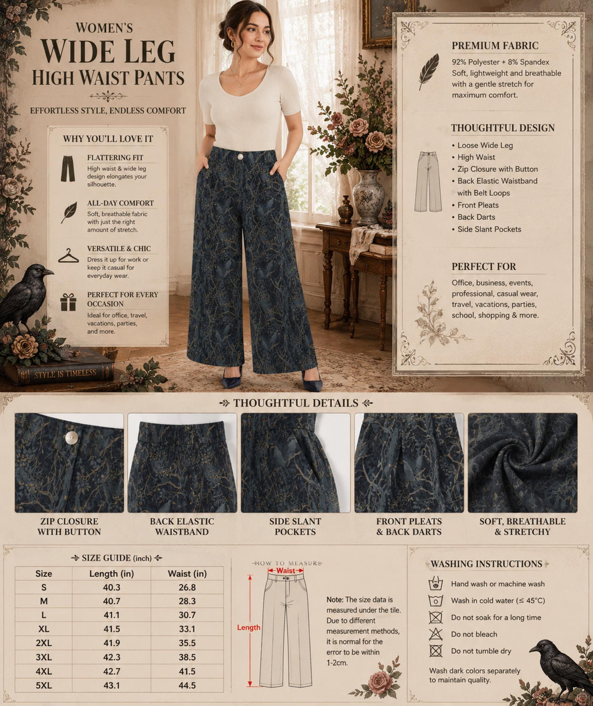 Peaky Blinders Grunge William Morris Dark Cottagecore Gothic Alt Clothing Corporate Goth Attire for Business Professional Edgar Allan Poe