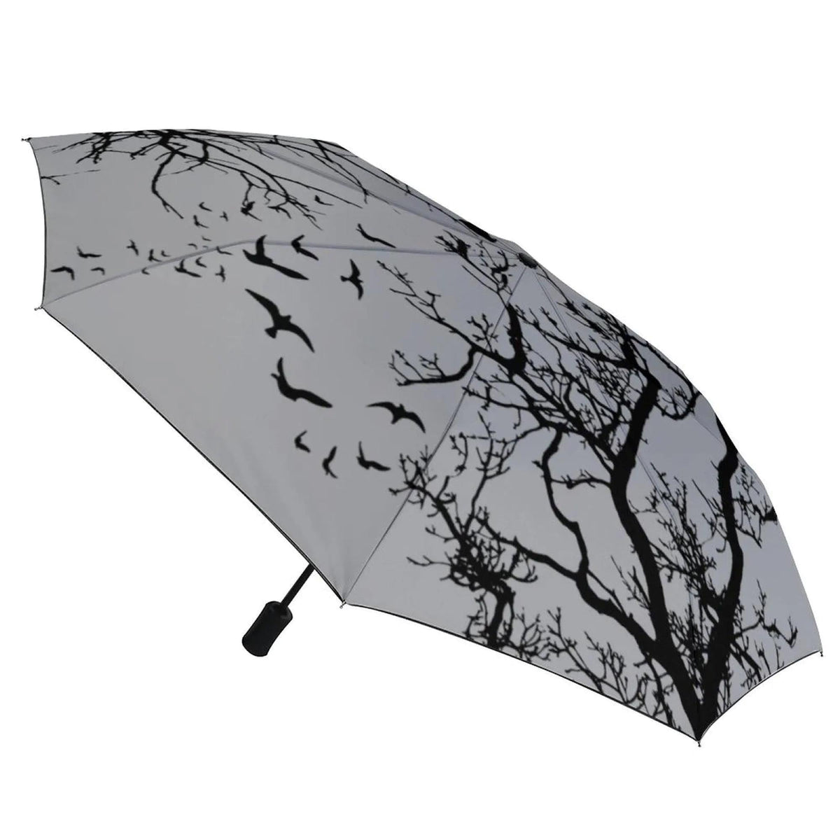 Goth Umbrella for Corporate Goth Lovers Mystic Crow Auto Umbrella Gift Idea for Halloween Gothic Witchcore Raven Parasol Umbrella Academy