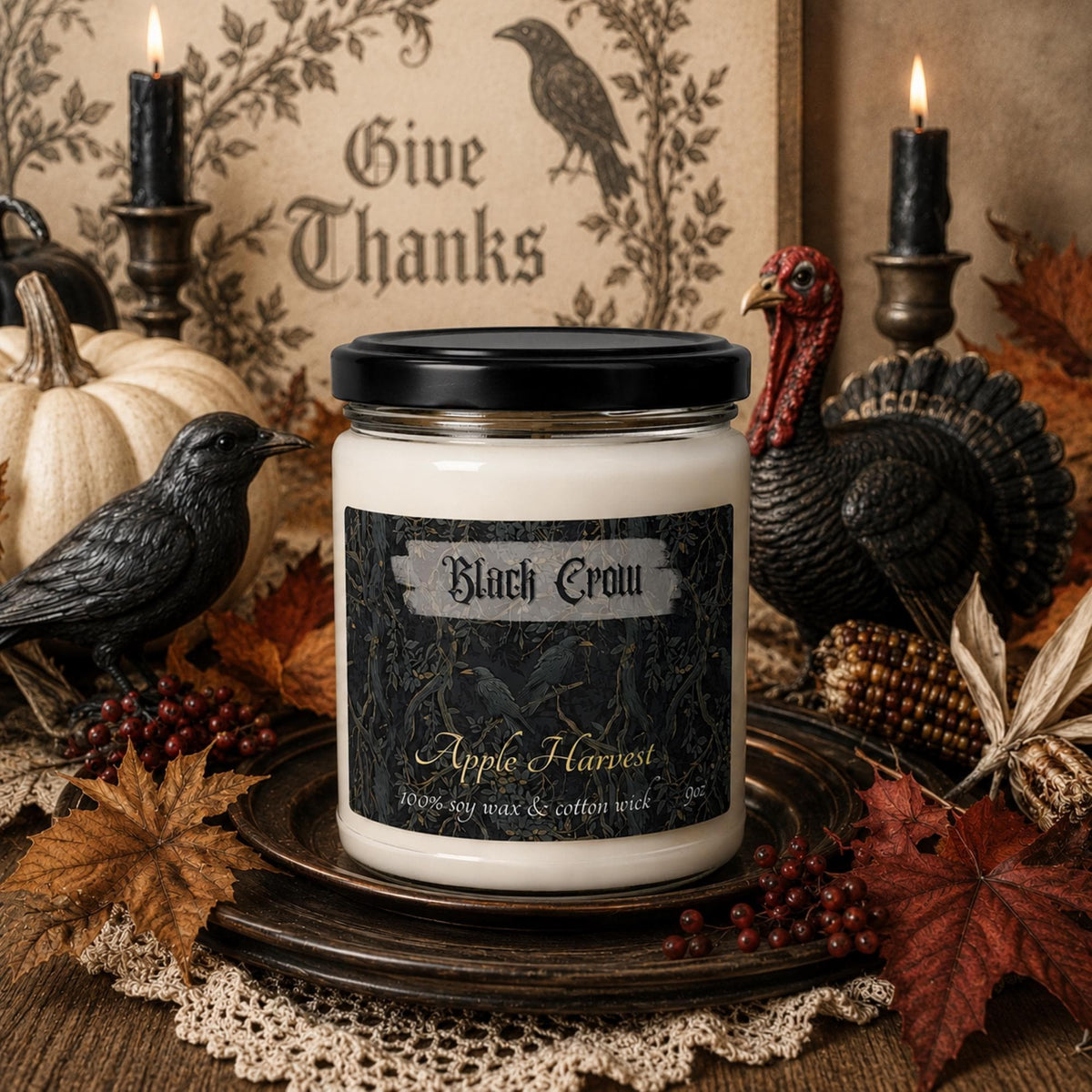 Witch Gift Ideas for Her Gothic Holiday Unique Bookish Crow Soy Candle Giftforher William Morris Inspired Scented Candle Christmas Season