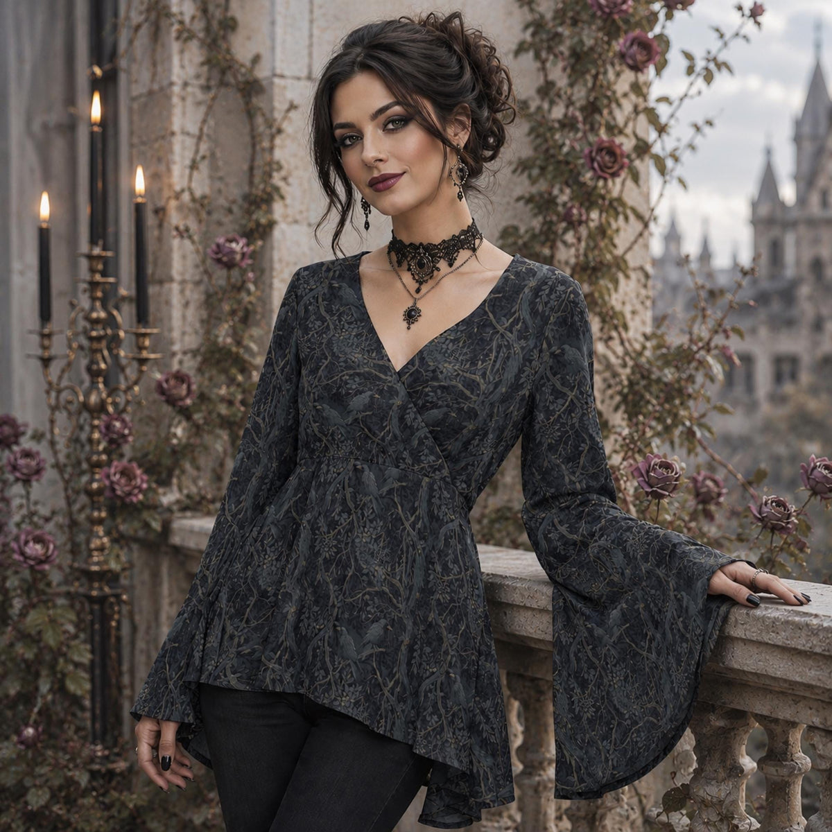 Dark Romance Shirt for Weirdcore Goth Clothes 18th Birthday Alt Clothing Perfect for the Dark Academia Lover of Corporate Goth Turtle Neck