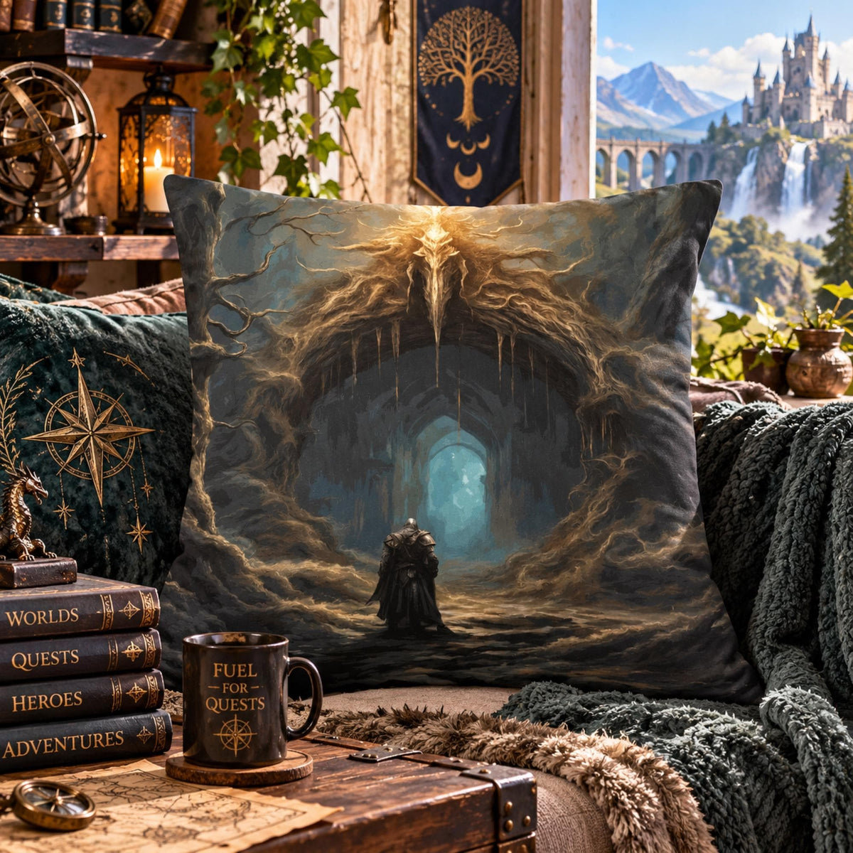 Fantasy Gamer Gift Idea For Boyfriend Elden Ring Plush Pillow Cover Gamer Decor Dark Souls Style Solaire of Astora Dakimakura Waifu Ranni